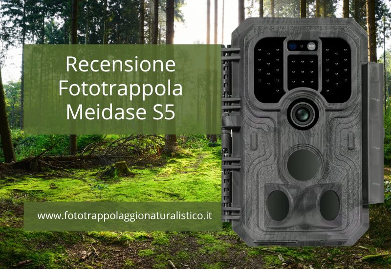 recensione fototrappola meidase s5